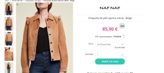 Chaqueta de piel NAF NAF para mujer por 73.90€
