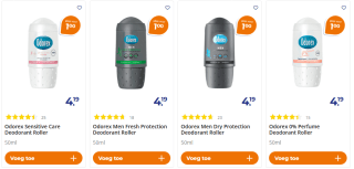 Odorex deorollers voor €1 bij Trekpleister