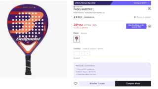 Pala de Padel Bullpadel Gold Xseries 3.0 por 27.96€