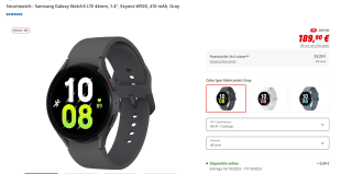 Smartwatch Samsung Galaxy Watch5 LTE 44mm por 179,90€