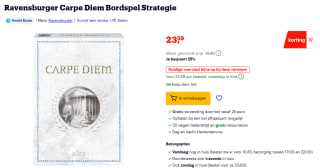 Ravensburger Carpe Diem Bordspel Strategie voor €23,59 bij Bol