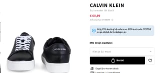 Calvin Klein leather sneakers voor €60,99 bij otrium