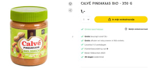 Calvé pindakaas bio 350 gr voor €1 bij Xenos
