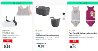 Tot 88% korting op diverse artikelen bij de Lidl
