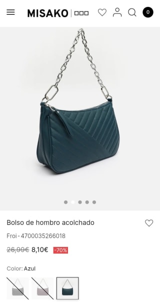 Bolso de hombro acolchado por 8,10€.