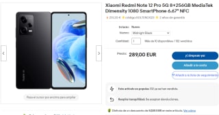 Xiaomi Redmi Note 12 Pro 5G de 8GB/256GB por 231,20€
