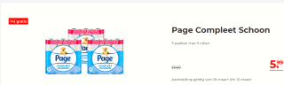 1+2 gratis op Page Compleet Schoon bij Hoogvliet