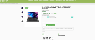 LENOVO V15 G3 82TT00KBSP I3-1215U 8GB SSD 256GB 15.6 FHD FREEDOS por 269€