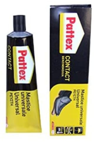 Pattex Cola de contacto universal instantánea multiusos, a prueba de agua, 50 gr por 1,90€.