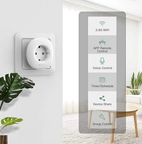 4 Pack Enchufe WiFi Inteligente 10A 2.4GHz WiFi Smart Life Temporizador por 27,99€