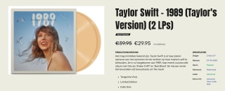 Taylor Swift - 1989 Vinyl voor €29,95 bij Recordsonvinyl