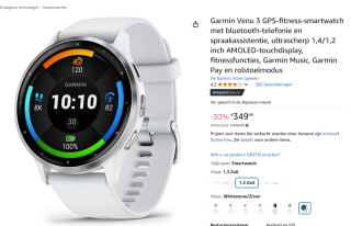 Garmin Venu 3 GPS-fitness-smartwatch met bluetooth voor €349 bij Amazon