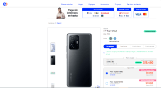 Smartphone Xiaomi 11T 5G 256GB Meteorite Gray por $395.760