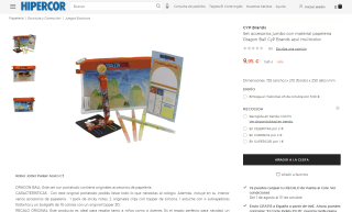 Set accesorios jumbo con material papeleria Dragon Ball CyP Brands azul por 9,95€