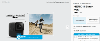 Go Pro Hero11 Black Mini voor €249,99 bij Go Pro