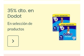 -35% de Descuento en pañales Dodot.