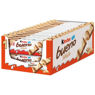 Kinder Bueno Blanco - Caja de 30 unidades con 2 barritas cada unidad por solo 12,35€