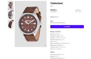 Reloj marca Timberland por solo 49€