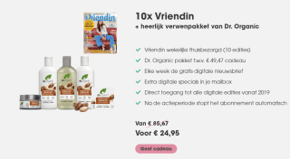 10x tijdschrift Vriendin + verwenpakket voor €24,95