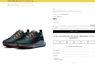 Zapatillas NIKE trail running Pegasus por 69,95€