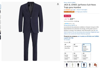 Jack & Jones Jprfranco Suit Noos Traje para Hombre por 69,99€