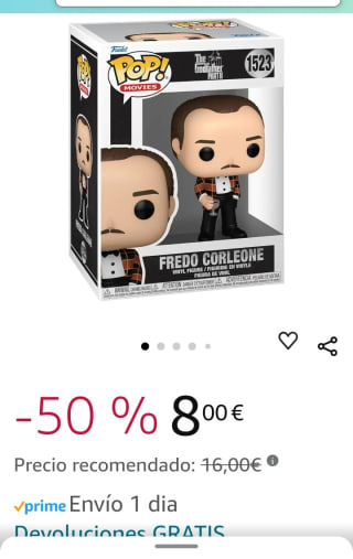 Funko Pop Movies The Godfather Fredo Corleone por 8€.