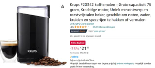 Krups koffiemolen (F20342) voor €21,99 bij Amazon.nl