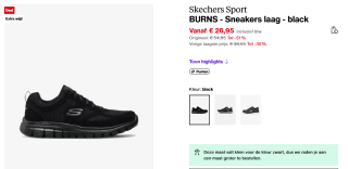 Skechers Burns-Agoura heren sneakers zwart voor €26,95 bij Zalando