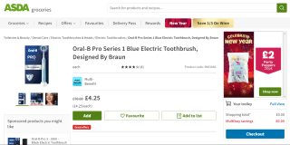 Oral-B Pro Series 1 Blue Electric Toothbrush - £4.25