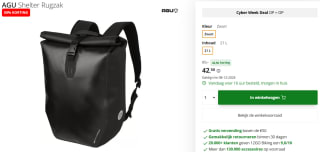 AGU Shelter fietsrugzak zwart 21L voor €42,50 bij 12GoBiking