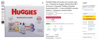 Set HUGGIES Baby Sueños de Lavanda $139 | Descuento Amazon