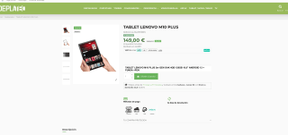 Lenovo Tab M10 Plus 3rd Gen 4GB 128GB, 10.61" 2K Qualcomm Snapdragon 680 4 Altavoces Android 12 + Funda + Lápiz por 149€