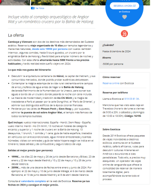Vietnam y Camboya en 16 días desde 1999€