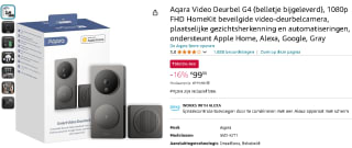 Aqara G4 videodeurbel voor €99,99 bij Amazon NL