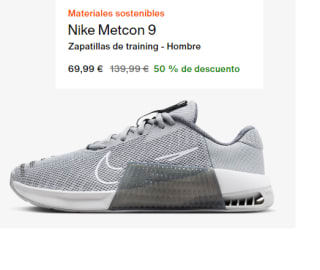 Zapatillas de Trainning de Hombre Nike Metcon 9 por 69.99€