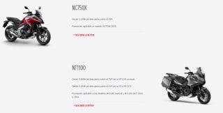 Descuento hasta 2000€ en motos HONDA