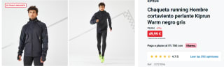 Chaqueta de Running para Hombre Kiprun Warm por 49.99€
