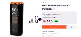 FlinQ Draadloze Luchtcompressorvoor €39,95 bij Ibood