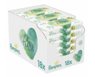 Pampers Billendoekjes Pure Protection Coconut Navulpak met 616 doekjes voor €16,78 bij Plein.nl