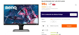 Monitor BenQ EW2480 23.8" LED IPS FullHD por 99€