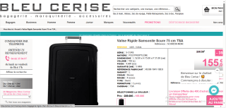 Valise Rigide Samsonite Scure 75 cm TSA à 155€
