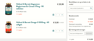 1 + 1 gratis op alle Vitamines en verzorging producten bij Holland & Barrett