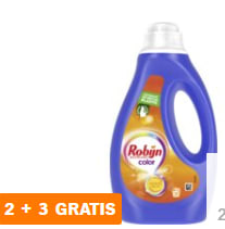 2+3 gratis op Fleuril/Lenor en Robijn wasmiddel bij de AH