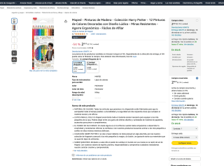 12 Lápices de Colores Maped Colección Harry Potter por solo 2€