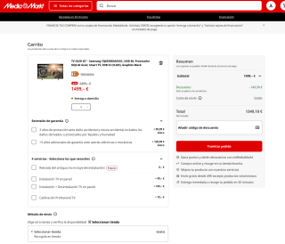 Smart TV OLED 65" Samsung TQ65S85DAEXXC UHD 4K Procesador NQ4 AI Gen2 DVB-T2 (H.265) por 1,349€