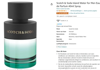 Scotch & Soda Island Water Men Eau de Parfum 40 ml voor €9,99 bij Amazon