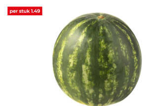 Watermeloen per stuk voor €1,49 bij Hoogvliet