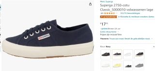 Superga schoenen voor €17,70 bij Amazon.nl