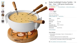 Boska fonduepan 1600 ml voor €55,17 bij Amazon