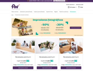 Black Friday 150 fotos Revelado varios tipos desde 0,07€ con Photoweb